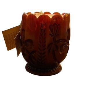 Vintage Keepsake Candles Inc Votive Candle Depression Glass Mold Cranberry